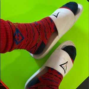 Guess white slide  sandals